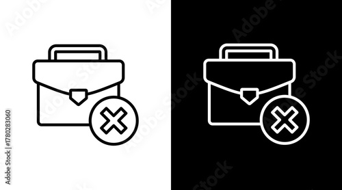 Unemployment  White Icon Set Design