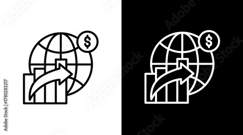 Economic Reform  White Icon Set Design