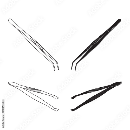 Tweezers/metal clamp icon