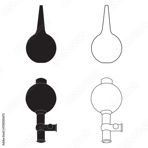 Rubber suction laboratory equipment