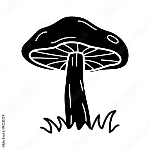 Mushroom Icon Black