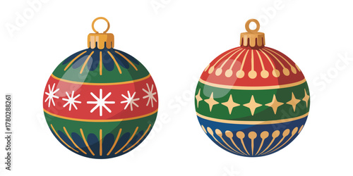 Beautiful Christmas Bauble, Holiday Decoration and Winter Celebration