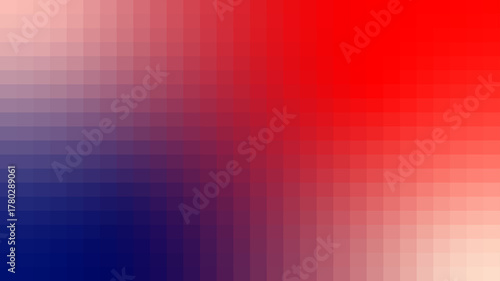 Dynamic Red White and Blue Pixel Mosaic Gradient Background - High Energy Sport or Patriotic Texture for Event Banner