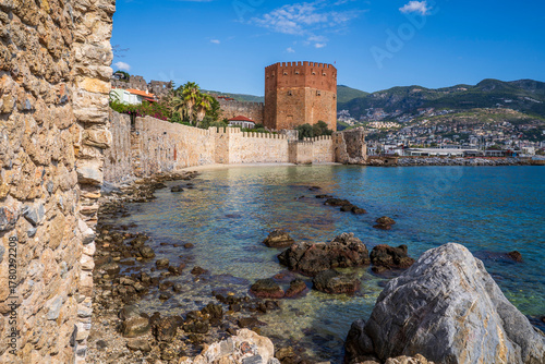 Fototapeta Naklejka Na Ścianę i Meble -  The Alanya Castle view in Turkey