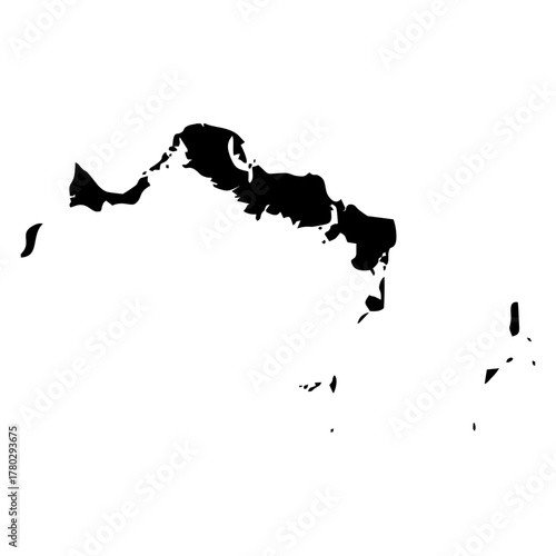 map of turks and caicos black