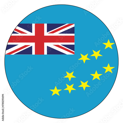 Flag of Tuvalu circle
