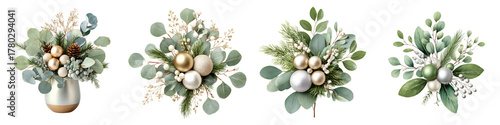 Festive Greenery Bouquets: Christmas and Winter Holiday Decorations