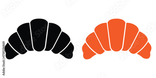 Croissant silhouette vector illustration