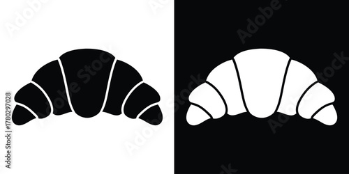 Croissant silhouette vector illustration