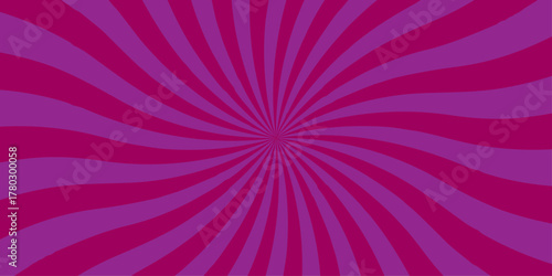 Retro abstract colorful red and purple explosion vintage ray sunrise star sunbeam texture background. vector illustration circle light banner cartoon add design.	