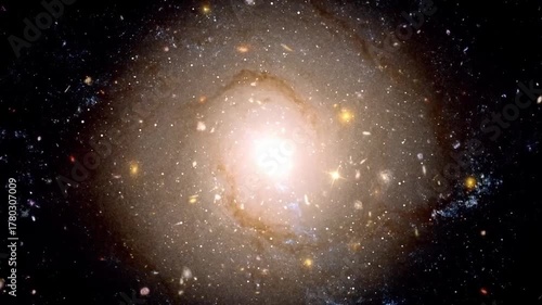 A stunning spiral galaxy in deep space.
