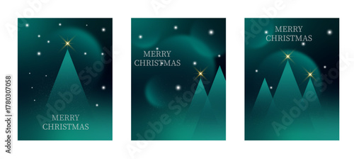 Merry Christmas and Happy New Year. Vector illustration templates for holiday greeting card, background, website and social media banner, marketing material.