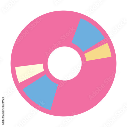 Colorful disc Vector illustration.