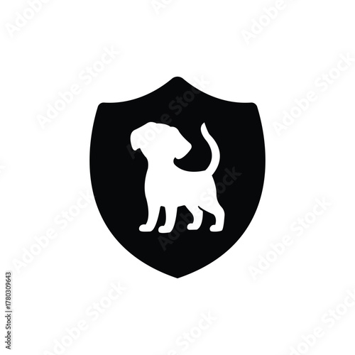 Vector Dog or Pet Protection or Shield Illustration