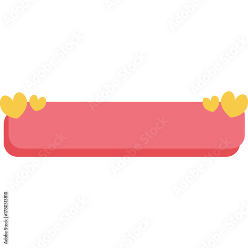 Cute Horizontal Text Box Illustration