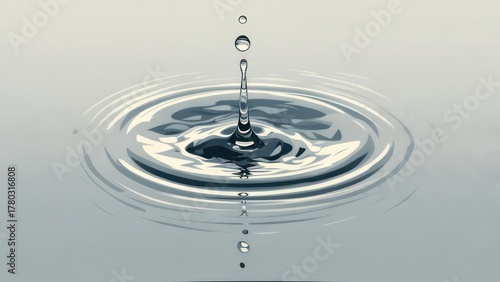 Water drop impact ripples