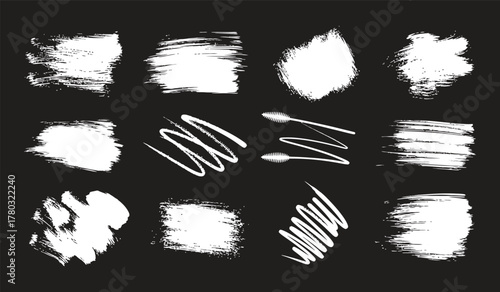 Hand drawn charcoal pencil lines, smears and squiggles set. Scribble black strokes, curly scribbles. Grungy graphite pen art brushes, textured doodle