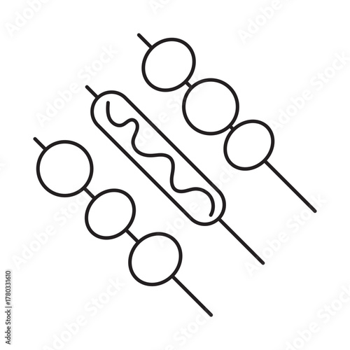 vector graphic of bakso, meetball noodle asian food