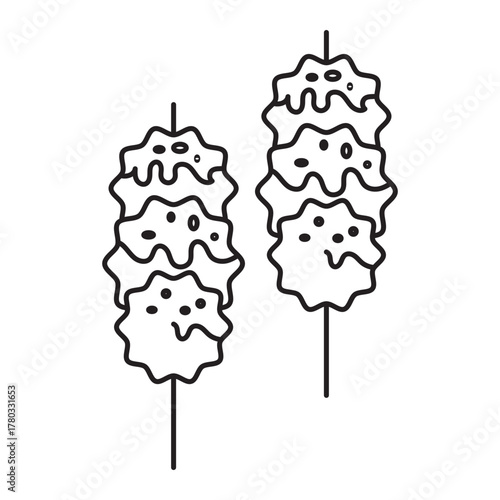 vector graphic of bakso, meetball noodle asian food