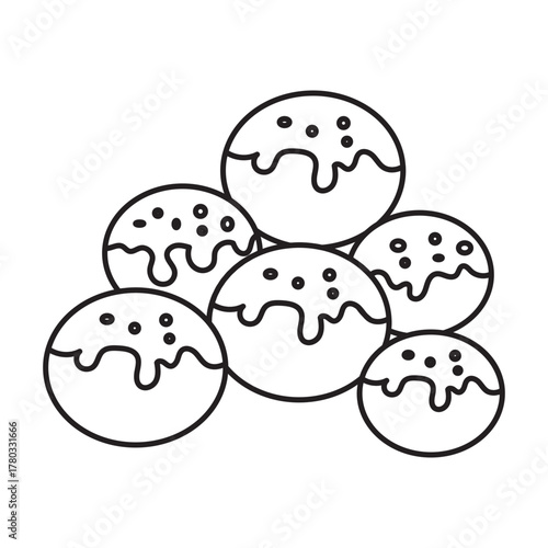vector graphic of bakso, meetball noodle asian food