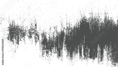 Dark grey distressed grunge texture with vertical streaks and scattered speckles on white background