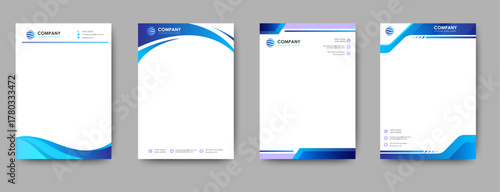 Abstract Letterhead Design Modern Business Letterhead Design Template. Business style letter head templates for your project design. Vector illustration