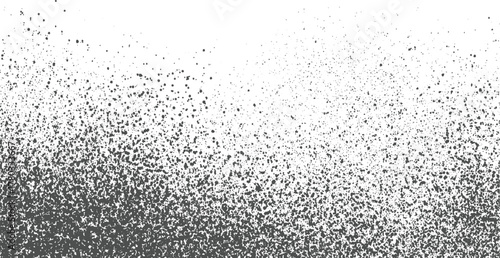 Dark gray speckle texture gradient on white background abstract black