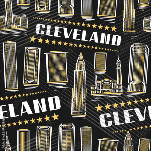 Vector Cleveland Seamless Pattern