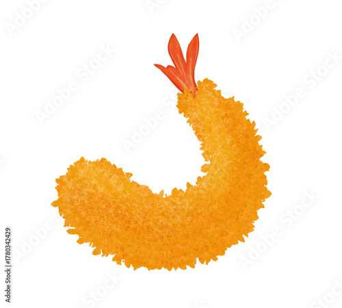 揚げたてのエビフライ