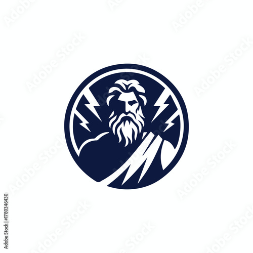 Zeus God Lightning Logo