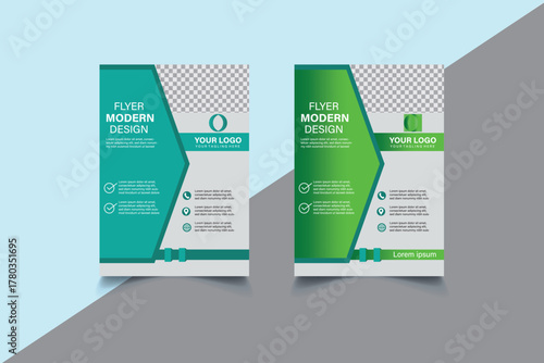 Modern Corporate Business Flyer Template Design. Update flyer modern design vector. Ideal for brochures, posters, company branding, marketing, and promotional materials.
