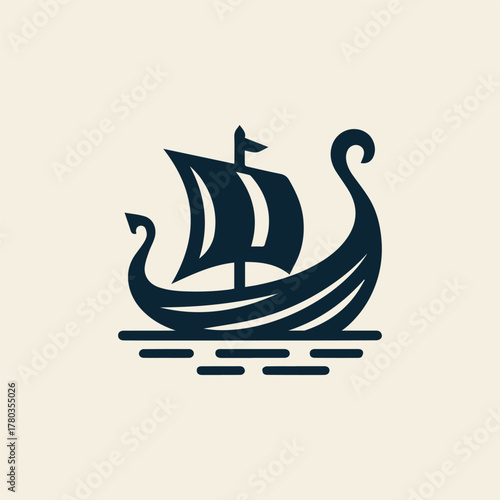 Viking Ship Logo