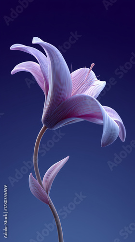 Abstract liquid glass flower mobile phone wallpaper 