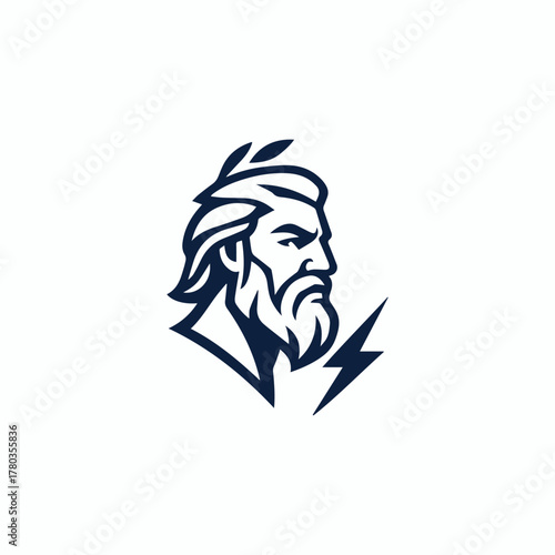 Zeus God Lightning Logo