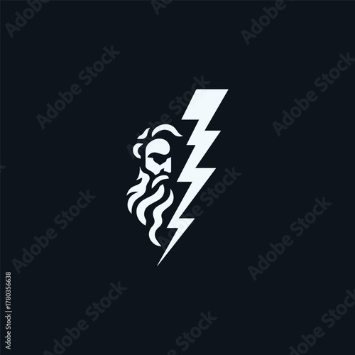 Zeus God Lightning Logo