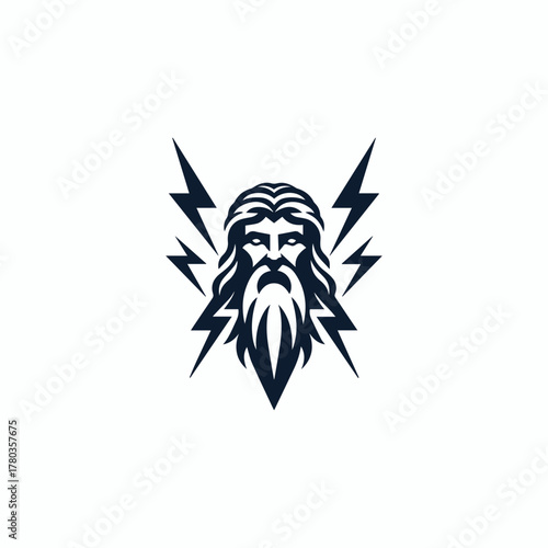 Zeus God Lightning Logo