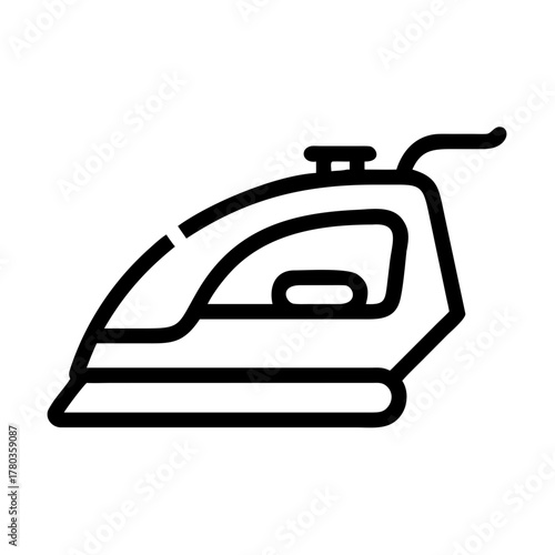 Electric iron isolated on white background