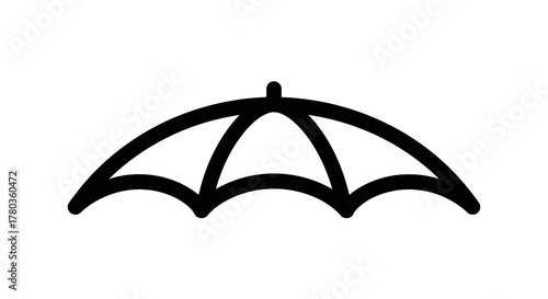 Stylized umbrella outline