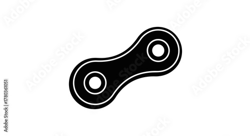 Black bicycle chain link