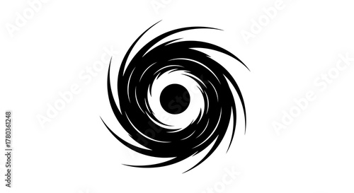 Black swirling vortex