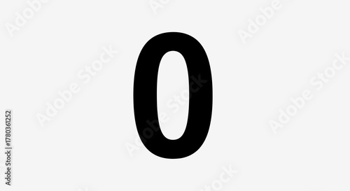 Bold black numeral zero