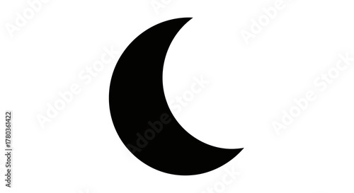 Black crescent moon symbol