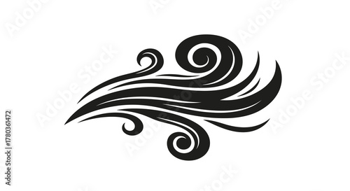Abstract black swirl pattern