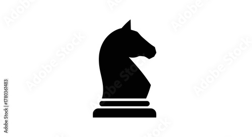 Black knight chess piece