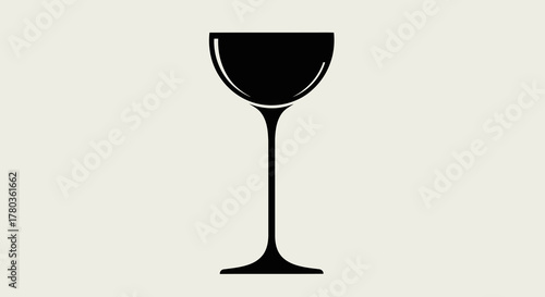 Black silhouette of a wine glass