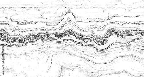 Black and white abstract layered texture with rough edges and dotted patterns background