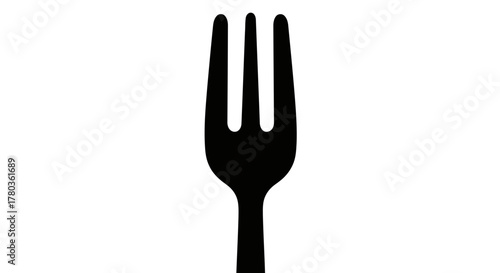 Black silhouette of a fork
