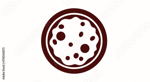 Stylized pizza icon with toppings