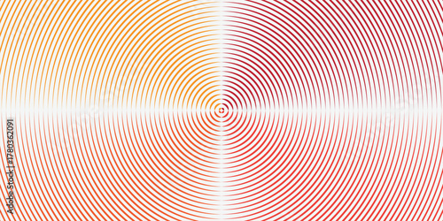 abstract red circle texture. Radial geometric pattern background. Linear design vector