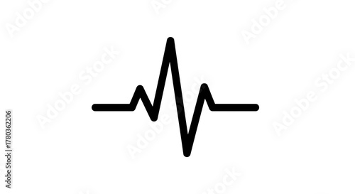 Heartbeat line graph